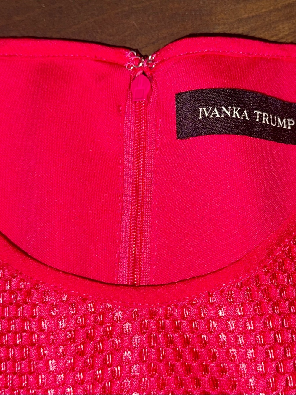 Ivanka Trump Hot pink Textured Fit & Flare Dress – Size 12 EUC - Picture 4 of 5